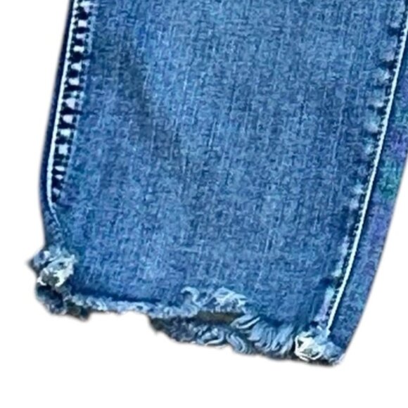 Madewell Stovepipe Denim Jeans Size 24P Raw Hem High‎ Waisted Medium Wash - Picture 5 of 10